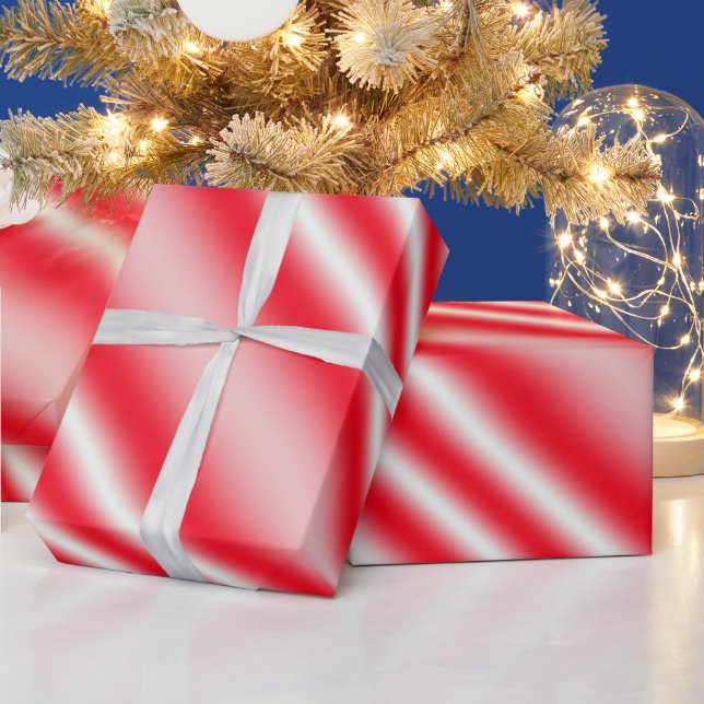 Presente Papel de embrulhamento em forma de canas brancas e (Feriados)