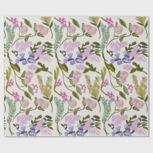 Presente Papel de embrulhamento Floral Summer Peach