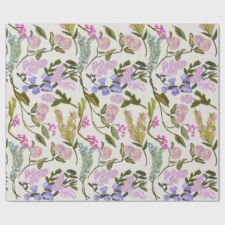 Presente Papel de embrulhamento Floral Summer Peach