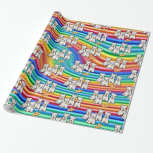 Presente Papel de embrulhamento giftwrap do arco-íris