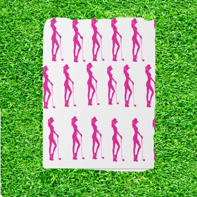 Presente Papel de embrulhamento Lady Golf Gift (Swing with Grace, Play with Power!)