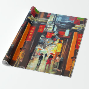 Presente Papel de embrulhamento na cidade de Saigon