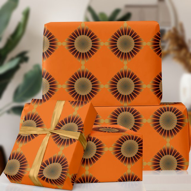 Presente Papel de embrulhamento no estilo 70 da Retro (Fun and funky 70s inspired wrapping paper just for you)