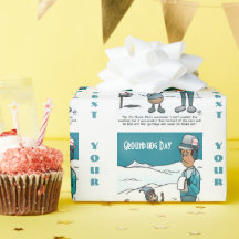 Papel de embrulhamento para o dia do Groundhog