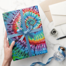 Papel de embrulhamento Rainbow Tie Dye