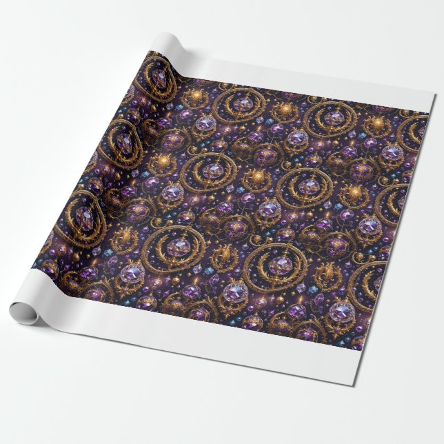 Presente Papel de embrulhamento Royal Jewel Elegance Matte (Desenrolado)