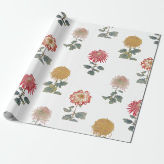 Presente Papel de embrulhamento Vintage chrysanthemum Osega