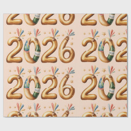 Presente Papel de Embrulho-Ano Novo 2026