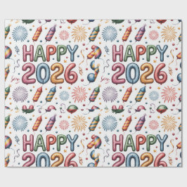 Presente Papel de Embrulho-Ano Novo 2026