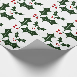 Presente Papel de embrulho/azevinho do Natal