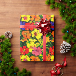 Presente Papel de empacotamento a cores Hibiscus
