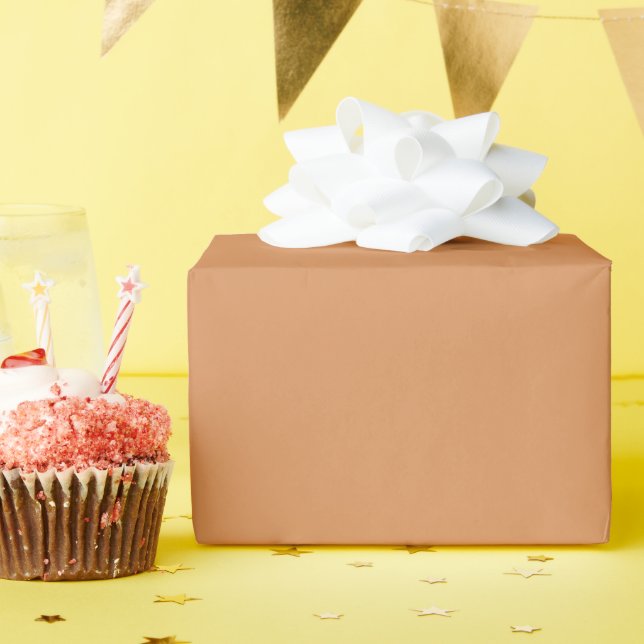 Presente Papel de empacotamento brilhante em laranja persa (Festa de aniversário)