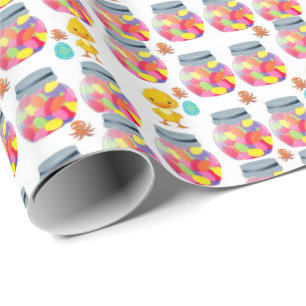 Presente Papel de empacotamento brilhante Jellybean