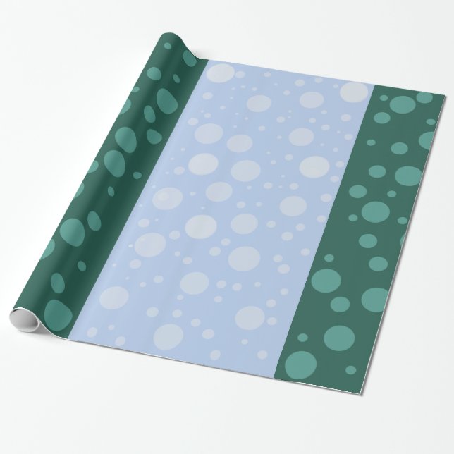 Presente Papel de empacotamento brilhante verde-azul (Desenrolado)