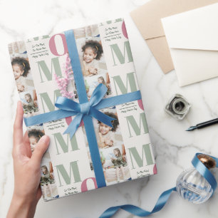 Presente Papel de empacotamento da colagem de fotos do Dia 