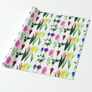Presente Papel de empacotamento das flores