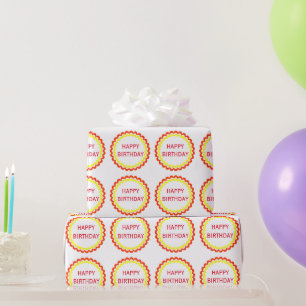 Presente Papel de empacotamento de aniversário simples amar