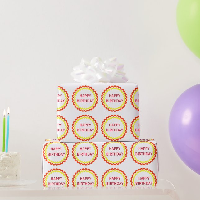 Presente Papel de empacotamento de aniversário simples amar (Presentes para festas)
