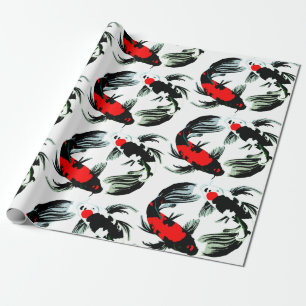 Presente Papel de empacotamento de balanceamento de Koi