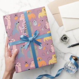 Presente Papel de empacotamento de estilo canino - Cuppies
