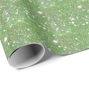 Presente Papel de empacotamento de faísca verde