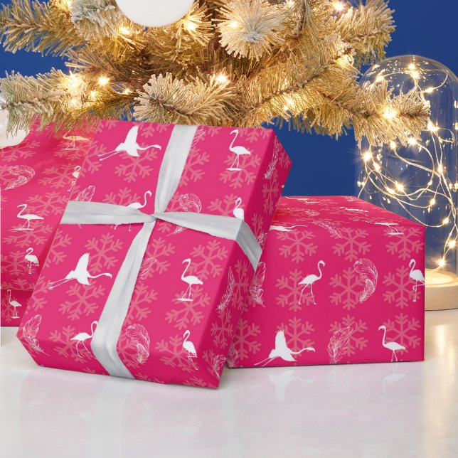 Presente Papel de empacotamento de Flamingos de Férias - Ro (Feriados)