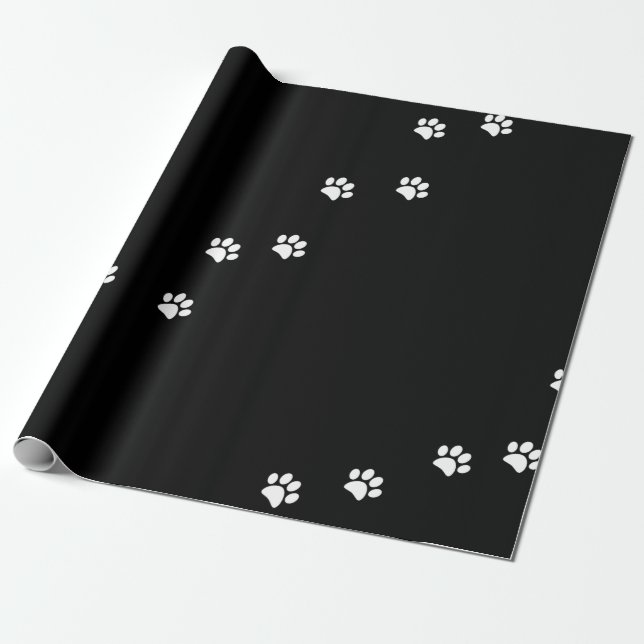 Presente Papel de empacotamento de impressões de pata (Desenrolado)