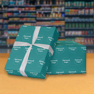 Presente Papel de empacotamento de lacre de logotipo comerc