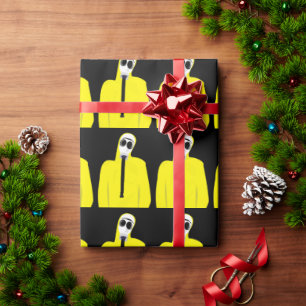 PRESENTE PAPEL DE EMPACOTAMENTO DE NATAL ENGRAÇADO MÁSCARA