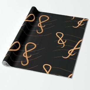 Presente Papel de empacotamento de notas de música