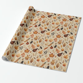 Presente Papel de empacotamento de outono