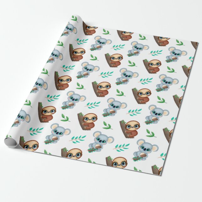 Presente Papel de empacotamento de padrão de inclinação (Desenrolado)