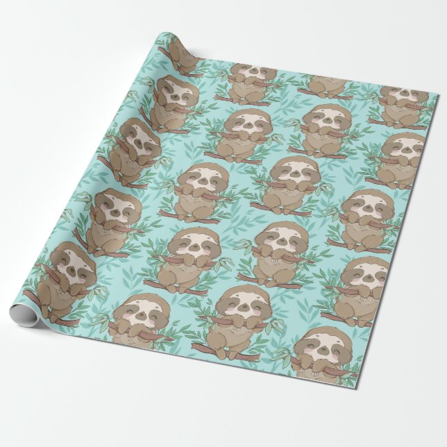 Presente Papel de empacotamento de padrão de inclinação (Desenrolado)