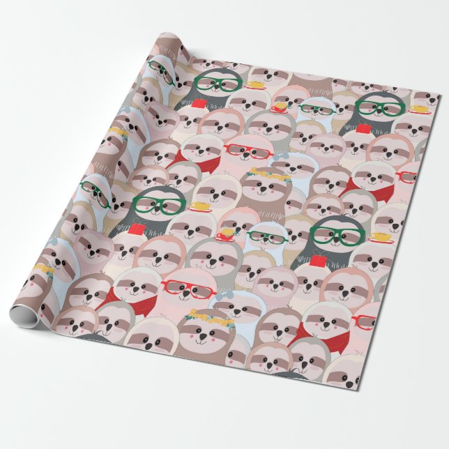 Presente Papel de empacotamento de padrão de inclinação (Desenrolado)