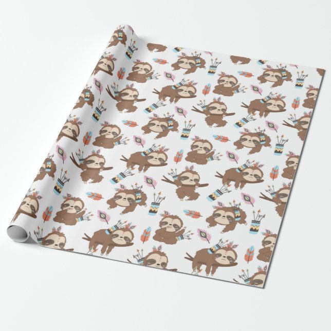 Presente Papel de empacotamento de padrão de inclinação (Desenrolado)
