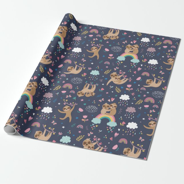 Presente Papel de empacotamento de padrão de inclinação (Desenrolado)