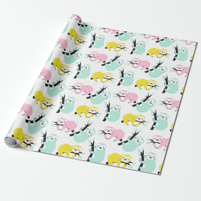Presente Papel de empacotamento de padrão de inclinação (Desenrolado)