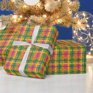 Presente Papel de empacotamento de padrão de patch de Natal
