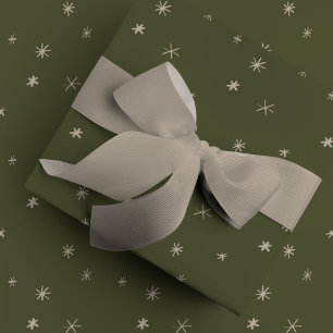 Presente Papel de empacotamento de padrão Evergreen Star