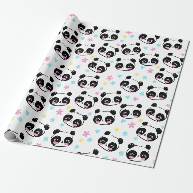 Presente Papel de empacotamento de padrão Panda (Desenrolado)