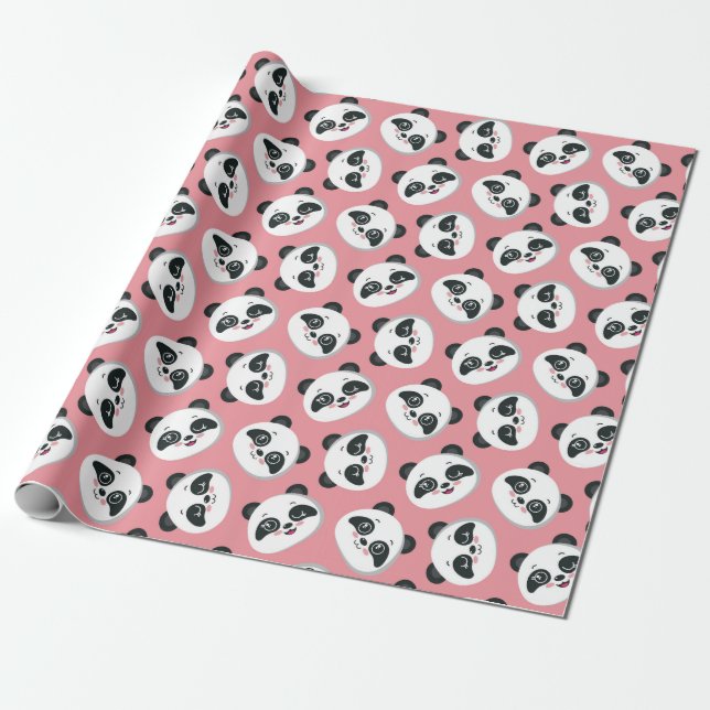 Presente Papel de empacotamento de padrão Panda (Desenrolado)
