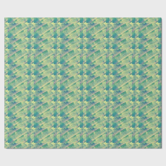 Presente Papel de empacotamento de padrão roxo amarelo abst (Barra)