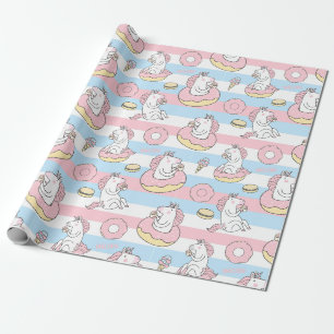 Presente Papel de empacotamento de padrão Unicorn