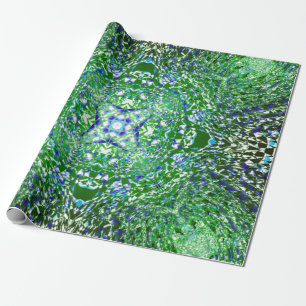 Presente Papel de empacotamento de padrão verde