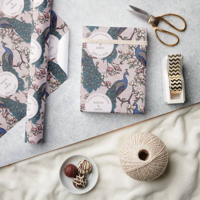 Presente Papel de empacotamento de picos com Noivado de pin (Artesanato)
