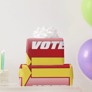 Presente Papel de empacotamento de sinais de voto