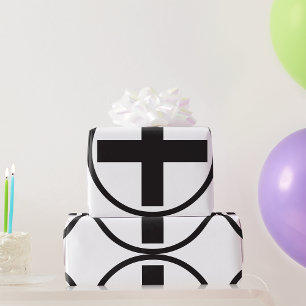 Presente Papel de empacotamento de sinais preto mais