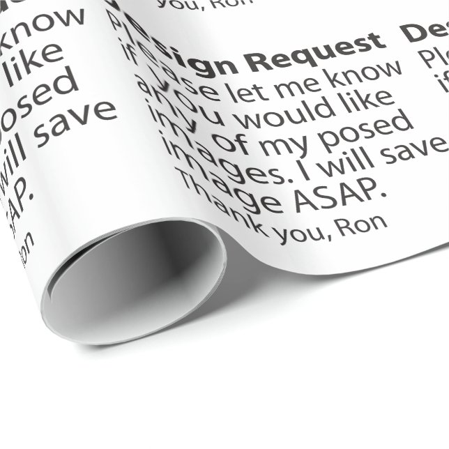 Presente Papel de empacotamento de solicitação de design (Ponta do rolo)