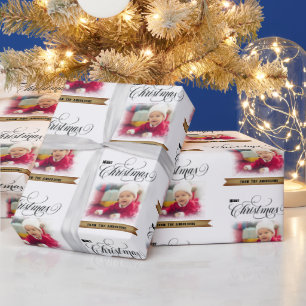 Presente Papel de empacotamento de texto de foto personaliz