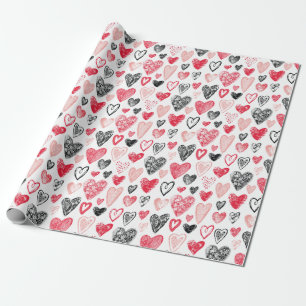 Presente Papel de empacotamento do padrão cardíaco do nam
